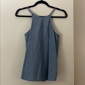 Denim Halter Tank Top